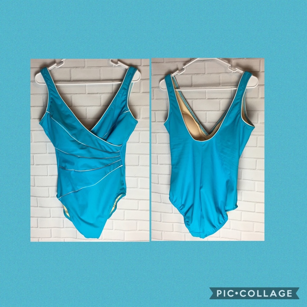 One piece Miraclesuit Blue Size 12 Tummy Control